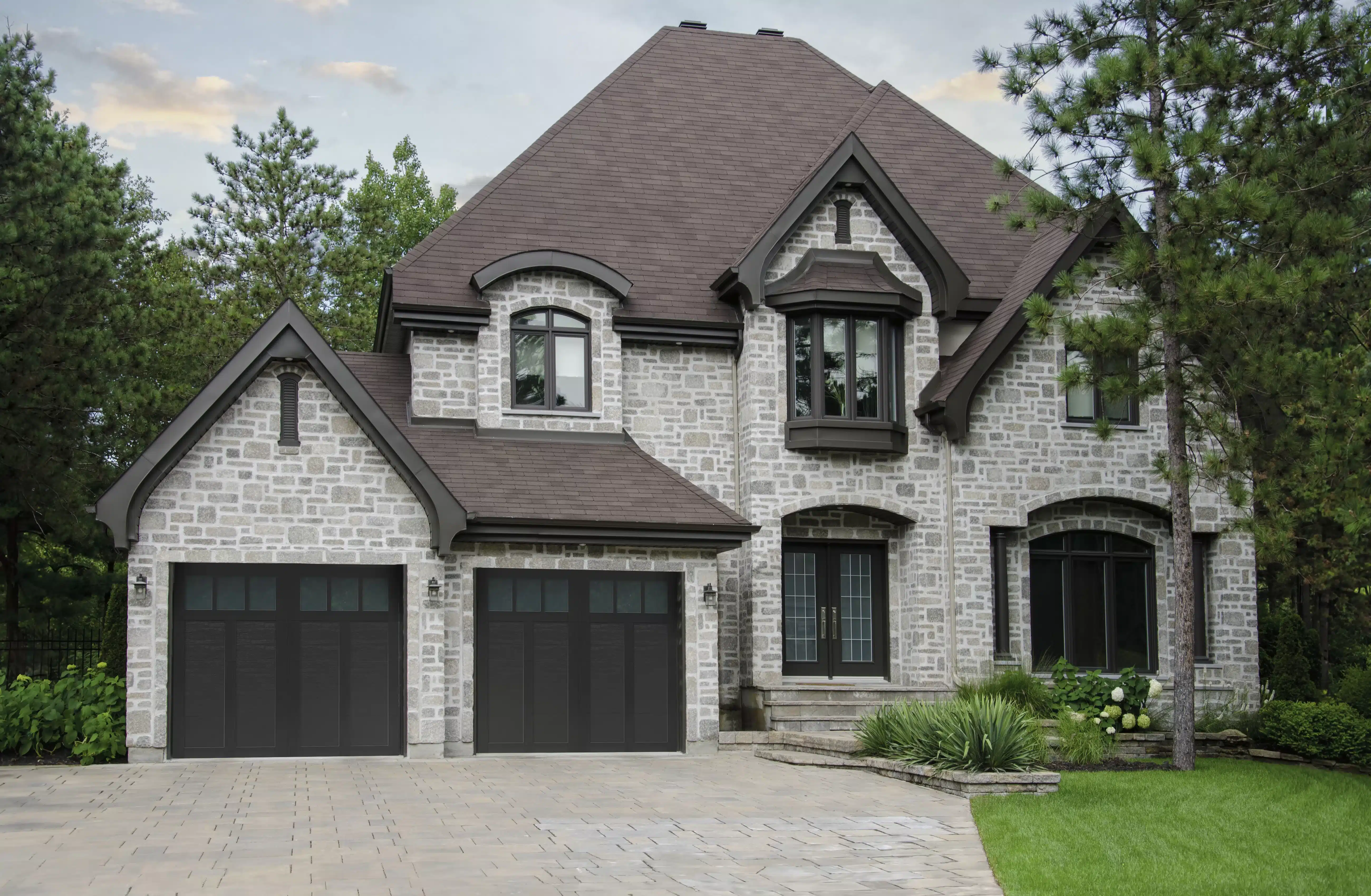 Curb view of a dream luxury mansion