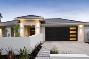 Exterior facade of a contemporary Australian home near the beach.