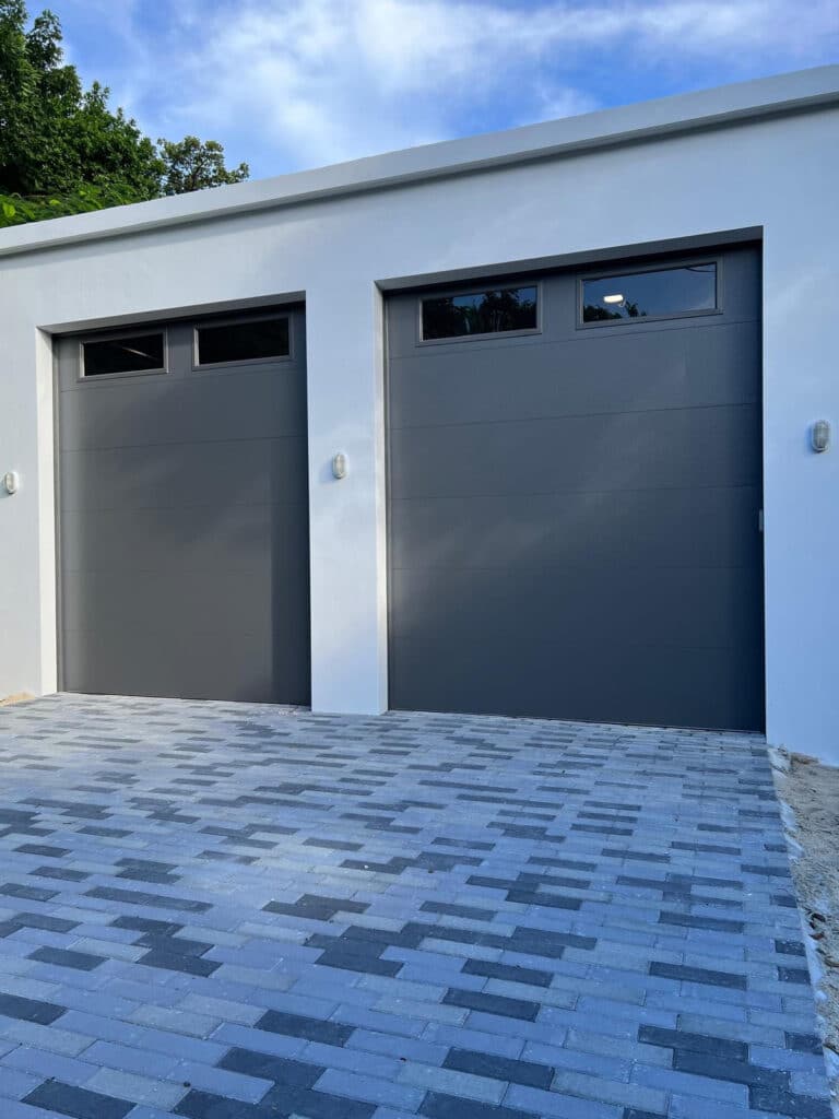 Stucco charcoal gray